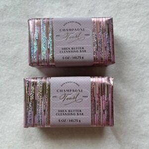 Bath & Body Works Champagne Toast Shea Butter Cleansing Bar‎ Soap 2 x 5oz
